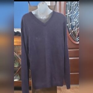 Apt. 9 Men's Deep Purple V-Neck Sweater, NWT, M